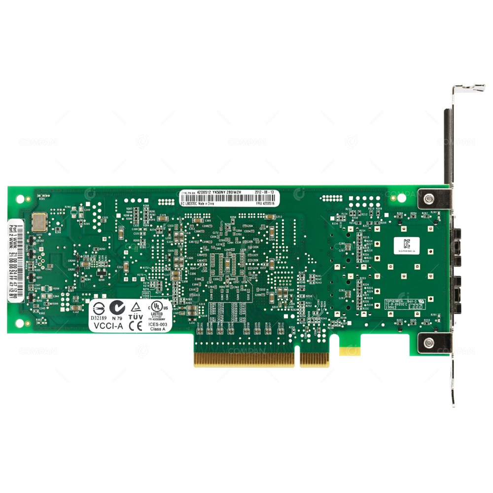 42D0516 IBM QLOGIC QLE2562 DUAL PORT 8GB SFP FIBRE CHANNEL ADAPTER
